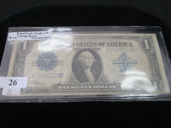 Genuine 1923 U.S. Silver Large Certificate