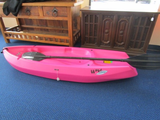 Lifetime Wave Pink Child's Canoe w/ Black Paddle