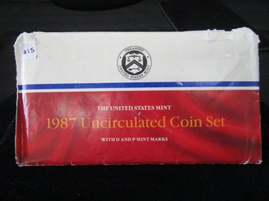 1987 Uncirculated Coin Set w/ D & P Mint Marks