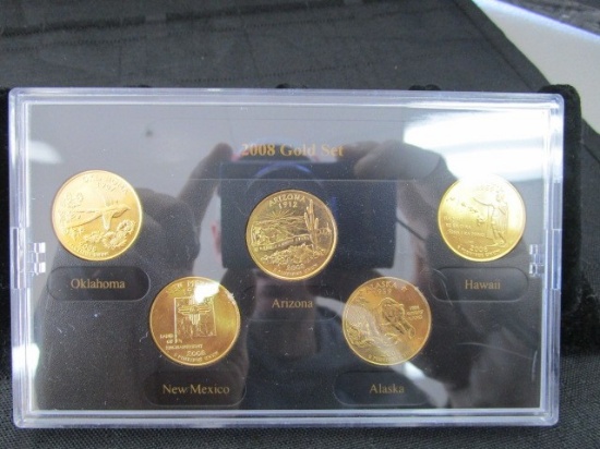Proof Set Quarters 2008-D Gold State Quarters