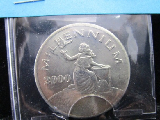 2000 Republic Of Liberia Millennium $10 Coin