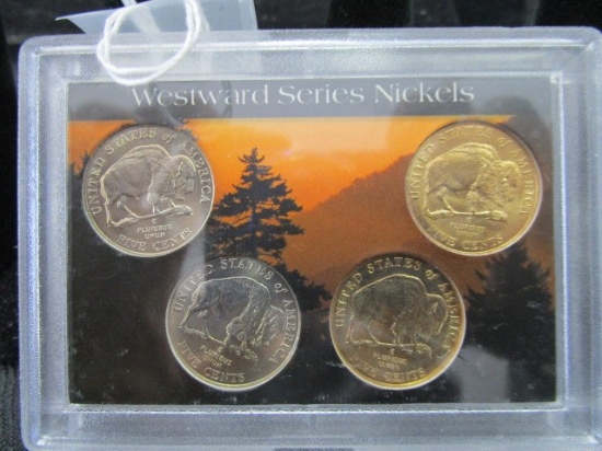 4 Westward Series Nickels 5 Cents Two 2005-D, Two 2005-P