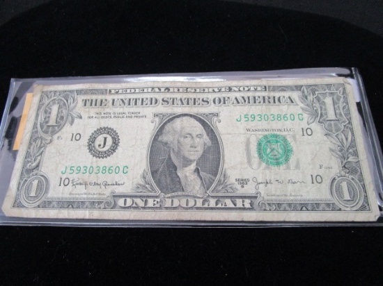Scarce William Barr One Dollar Note 1963-B Series