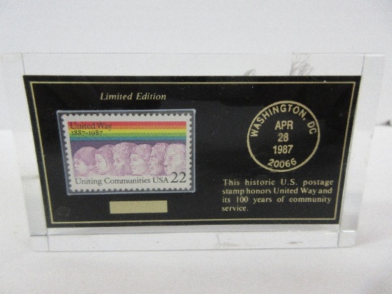 Historic U.S. Postage Stamp United Way 100 Years Community Service