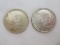 Two 1964 Kennedy Half Silver Dollar Coins Each 90% Silver Weight .3617oz.