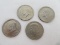 Four 1971 Kennedy Half Dollar Coins