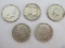 Five 1966 Kennedy Half Dollar Coins 40% Silver Composition Weight .1479oz.