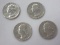 Four 1964 Washington Silver Quarters 90% Silver Each Weights .1808oz.