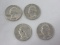 Four 1964 Washington Silver Quarters 90% Silver Each Weights .1808oz.