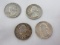 Four 1964 Washington Silver Quarters 90% Silver Each Weights .1808oz.
