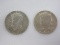 1965, 1967 Kennedy Half Dollar Coins Each 40% Silver Weight .1479oz.