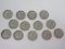 Eleven 1964 Roosevelt Silver Dimes Each 90% Silver Weight .0723oz.