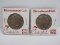 2 Promotional Chick-Fil-A Bicentennial Gift Kennedy Half Dollar Coins 19776-1976