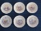 Set - 6 Porcelain Limoges Lafayette Legacy Collection Story Plate Series