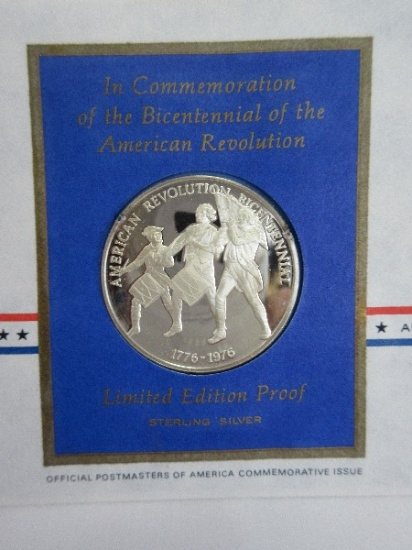 1971 Postmasters of America First Day of Issue Sterling Silver Proof Medallion