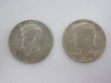 1965, 1967 Kennedy Half Dollar Coins Each 40% Silver Weight .1479oz.