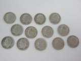 Eleven 1964 Roosevelt Silver Dimes Each 90% Silver Weight .0723oz.