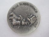 Sterling Wells Fargo Coach Relief Design Medal Token 1 1/2