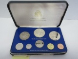 1975 Coinage of Barbados Proof Set w/ CoA by Franklin Mint in Case