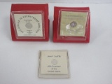 2 Eyewitness Mini-Coins w/ CoA Apollo 15, Presidential Journey To Russia 10mm Platinum