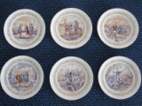 Set - 6 Porcelain Limoges Lafayette Legacy Collection Story Plate Series