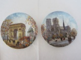 2 Porcelain Limoges Porcelain Historic Landmarks Collectors 8 1/2