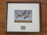 1982 North Dakota Resident Small Game & Habitat Canada Geese Print