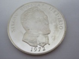 1972 Panama 20 Balboas 2000 Grains Sterling Silver Proof Coin Minted by Franklin Mint