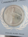 Sterling Silver Proof United Nations Official 25th Anniversary Commemorative Medal