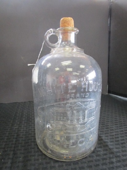 White Hose Brand Vinegar Clear Glass Jug w/ Cork