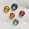 5 Fancy Color Sapphires 2ct Round