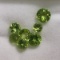 6 Assorted Peridots 4ct Round 5mm