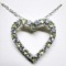 Silver Peridot/Diamond Necklace