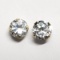 14K Yellow Gold Cubic Zirconia 4mm Silicone Stud Back Earrings