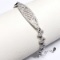 Silver Cubic Zirconia Heart Design Bracelet