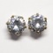 10k and 14K Yellow Gold Cubic Zirconia 5mm Silicone Stud Back Earrings
