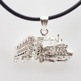 Silver Truck Pendent Necklace