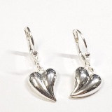 Silver Heart Shape Earrings