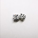 14K White Gold Diamond 0.48ct, I, H-I, Stud Earrings