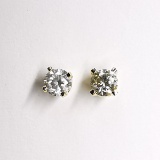 14K Yellow Gold Diamond 0.16ct, I, G-H, 0.44gm Stud Earrings