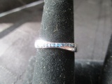 Sterling Silver Ring w/ Blue Sapphire Stones