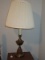 French Inspired Urn Candlestick Style Table Lamp Antiqued Patina
