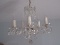 Elegant 5 Arm Candle Stick Crystal Chandelier w/ Multifaceted Tear Drop