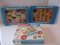 Lot - Playskool Letter Block Wagon © 1981 in Original Box & 2 Preschool Play & Learn Puzzle