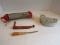 Lot - Bait Box, Cricket Cage & Fish Knife