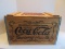 Novelty Coca-Cola Embossed Emblem Logo handled Crate w/ Hinged Lid Checker & Checkers