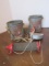 2 Vintage Galvanized Bait Buckets & Cricket Cages