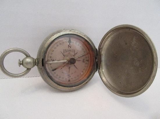 WWI U.S. Army Engineer Pocket Compass USANITE Dated 1918 by Taylor of Rochester N.Y.
