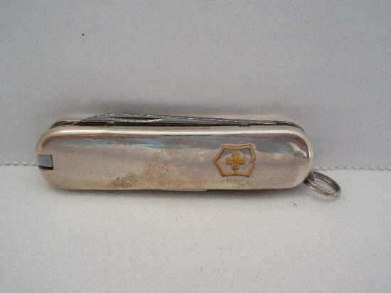 Tiffany& Co. Sterling Silver 925/750 Ster/18k Swiss Army Pocket Knife