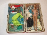 Mattel Inc. © 1960's Fashion Queen barbie w/ Clothes & Case